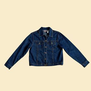 Vintage 90s denim button-down jacket by Bill Blass Petites, size petite small